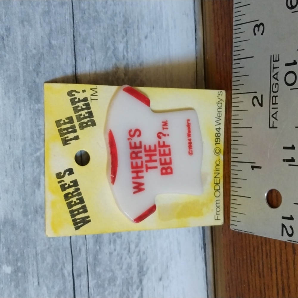 Where's the Beef 1984 Wendy's Pin